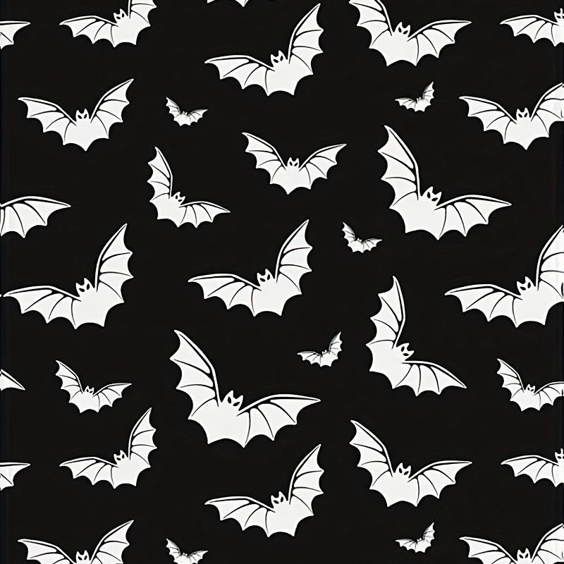 1pc Black And White Bat Pattern Blanket, Warm Cozy Soft Throw Blanket For Couch Bed Sofa