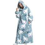Cozy Shearling Wearable Blanket Hoodie - Soft, Warm Plush Sweatshirt with Large Pocket for Adults, Machine Washable, Comfy, Hoodie Blanket Lootquake LLC