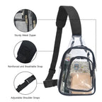 PVC transparent shoulder chest bag, outdoor travel backpack, gymnasium visual bag shoulder crossbody bag, transparent fanny pack, fanny pack crossbody, - SJB-DIAMOND ELITES