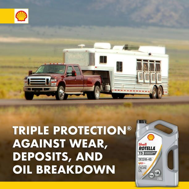 Shell Rotella T5 Synthetic Blend 15W-40 Diesel Engine Oil, 1 Gallon EasyOptionXY LLC