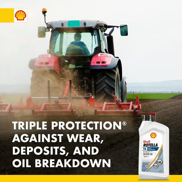 Shell Rotella T4 Triple Protection 15W-40 Diesel Motor Oil, 1 Quart EasyOptionXY LLC