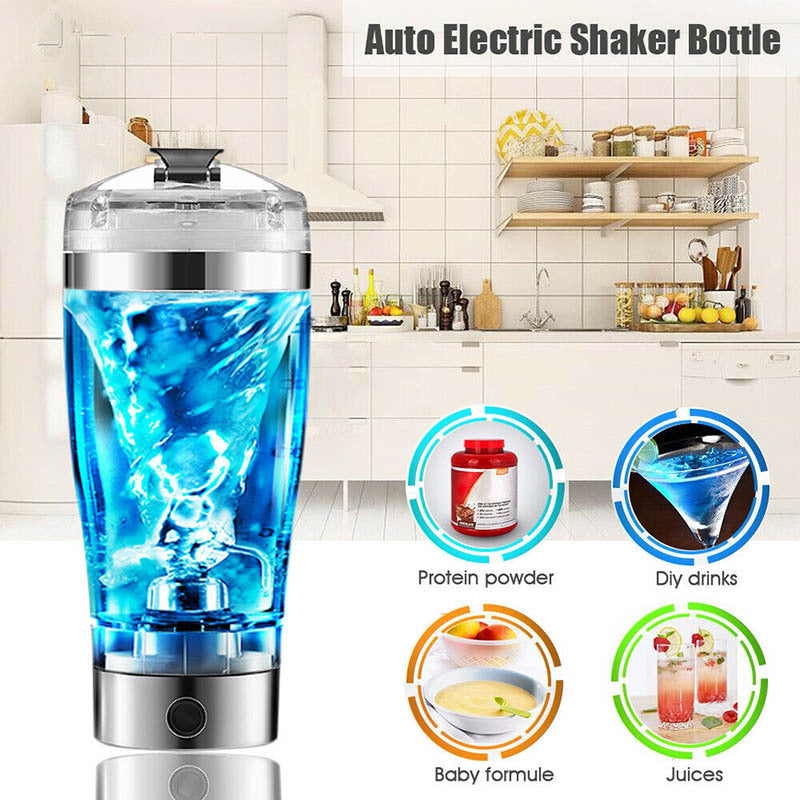 Electric Protein Shake Stirrer USB Shake Bottle Milk Coffee Blender Kettle Sports And Fitness Charging Electric Shaker Cup Pi-Mart