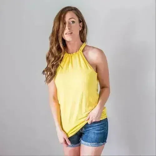 Back Keyhole Halter Tank – Sexy & Versatile Summer Top - SJB-DIAMOND ELITES