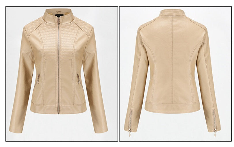 Women's motorcycle leather jacket Pi-Mart
