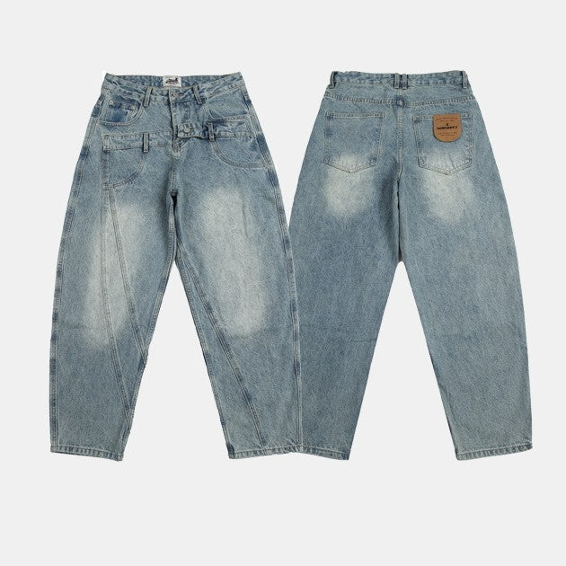 Double Waist Design Loose Leisure Workwear Trousers Lootquake LLC