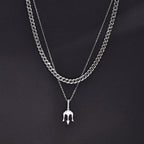 Stylish Neptune Trident Chain Necklaces Pi-Mart