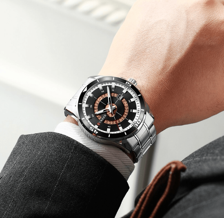 Men's  Modern Sports Waterproof Watch Luxury Unique Design  Fluorescent Hands Perfect Gift Stevvex