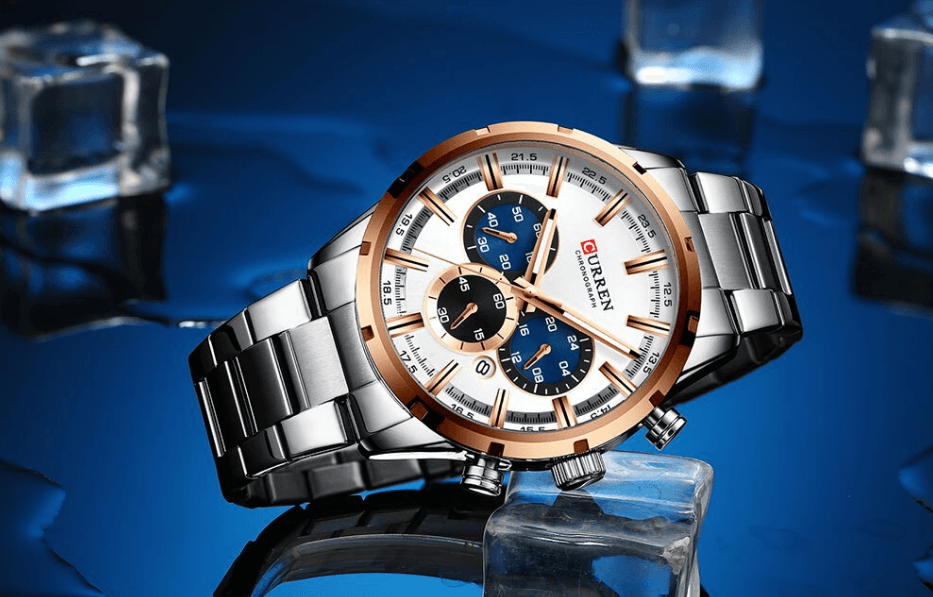 Men's Sports  Waterproof Stainless Steel Watch With Chronometers And Special Date Display Unique Design Perfect Gift Stevvex