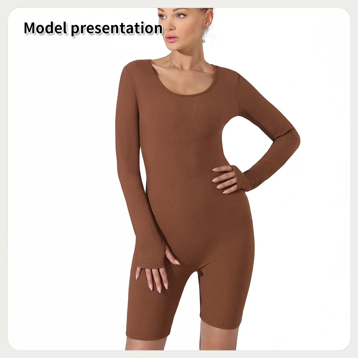 Women's Fashion Simple Solid Color Bodysuit - SJB-DIAMOND ELITES
