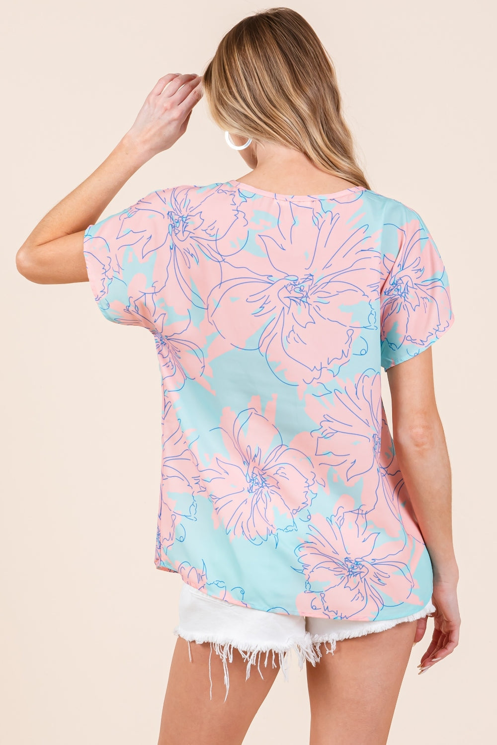 BOMBOM Floral Short Sleeve T-Shirt Lootquake LLC