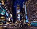 New York City Night Digital Painting Living Room Canvas Wall Painting Lootquake LLC