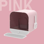 Enclosed And Splash-Proof Cat Litter Box With Drawer Design Lootquake LLC