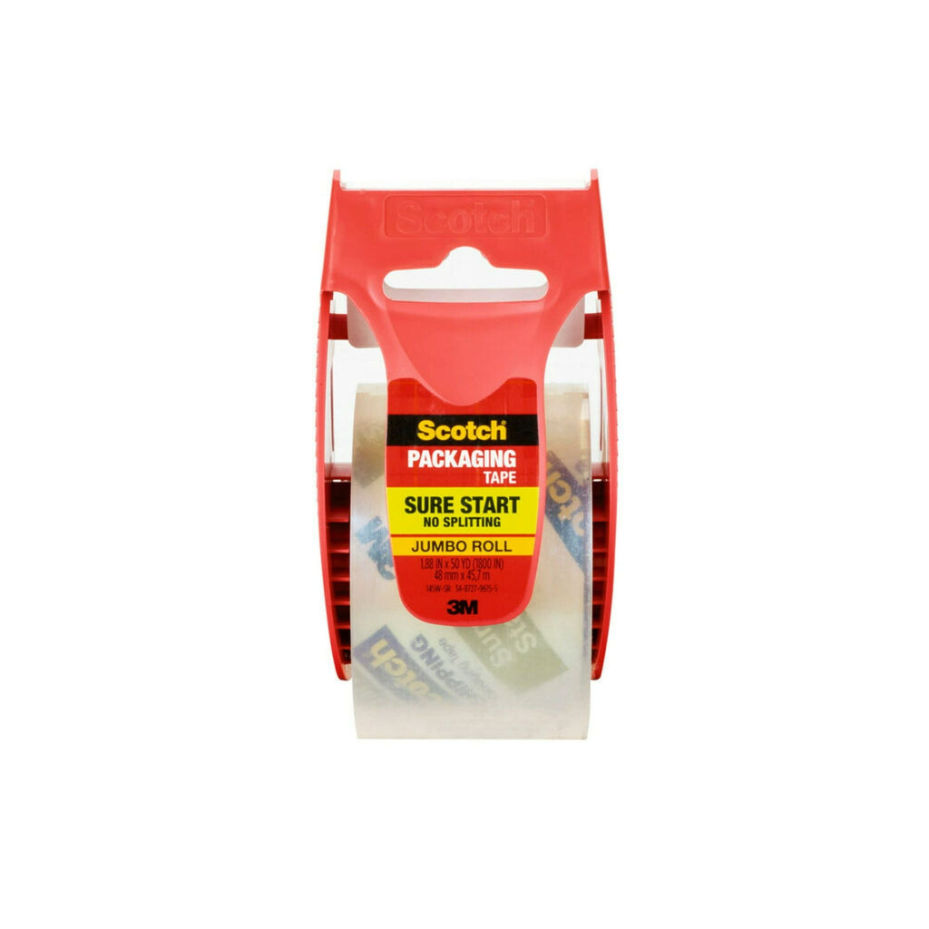 Scotch Sure Start Packaging Tape, Clear, 1.88" x 50 yd., 1 Total EasyOptionXY LLC