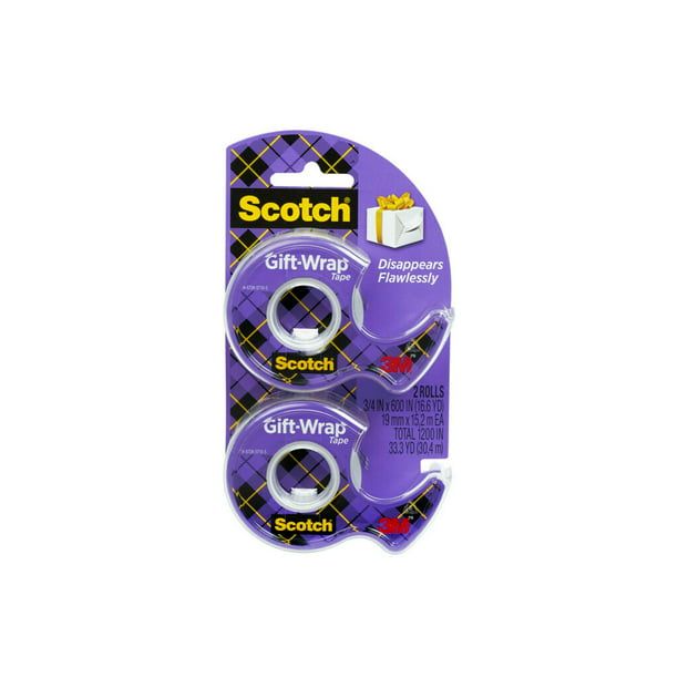 Scotch Gift Wrap Tape, 3/4 in. x 600 in., 2 Dispensers EasyOptionXY LLC