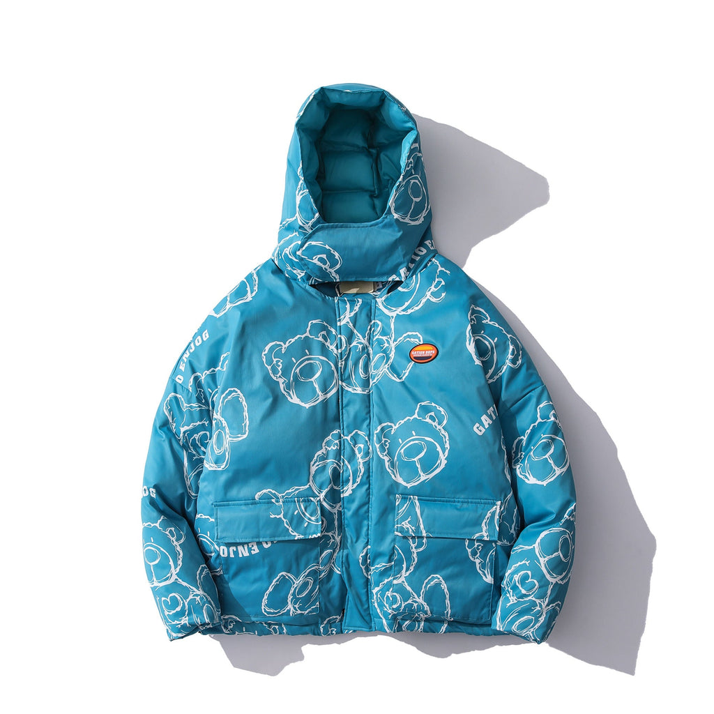 Loose Hooded Cotton Jacket Student Cotton Workwear Jacket