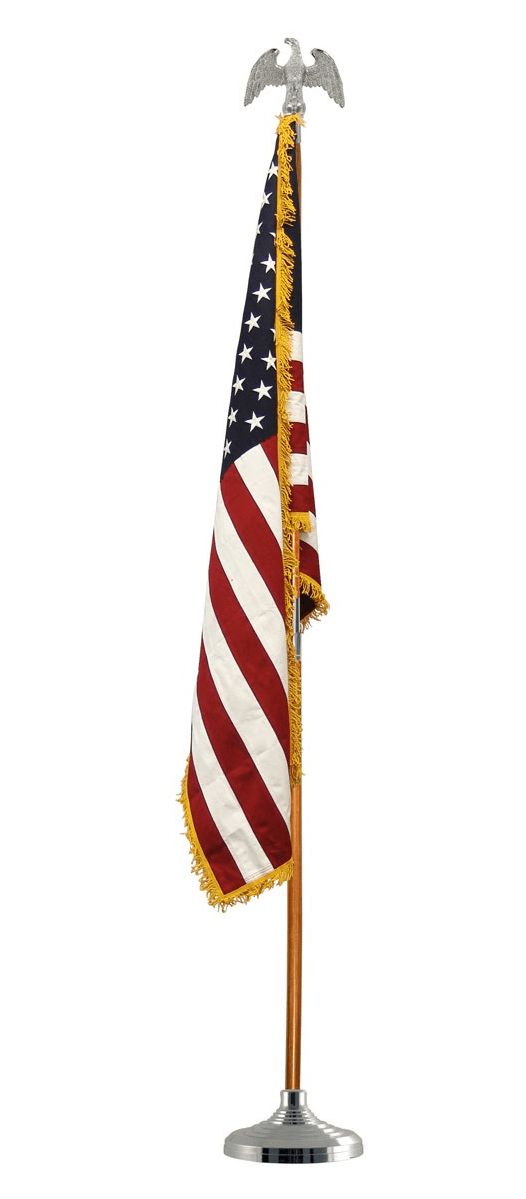 Super Tough Silver Indoor Flagpole Kit The Military Gift Store