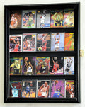 20 Sport Cards Collectible Card Display Case Cabinet Holder Wall Rack 98% UV, Lockable The Military Gift Store