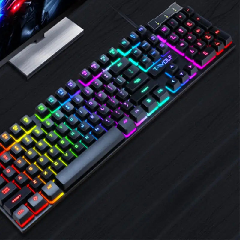 Gaming Usb Luminous Wired Keyboard Floating Manipulator Lootquake LLC
