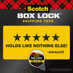 Scotch Box Lock Packaging Tape, Clear, 1.88 in. x 25.6 yd., 1.5 in. Core, 1 Total EasyOptionXY LLC