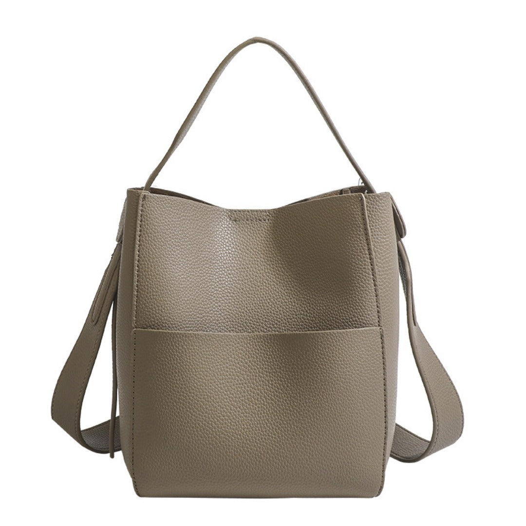 Early Autumn Women's Bag, Textured Crossbody Bucket Bag, Large Capacity Handheld Shoulder Bag - SJB-DIAMOND ELITES
