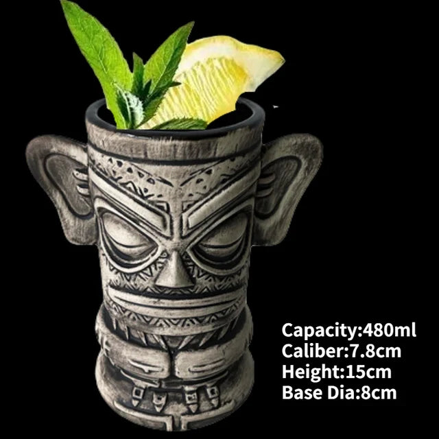 Hawaii Ceramic Tiki Mugs Pi-Mart