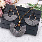 Fringed Necklace Earring Set