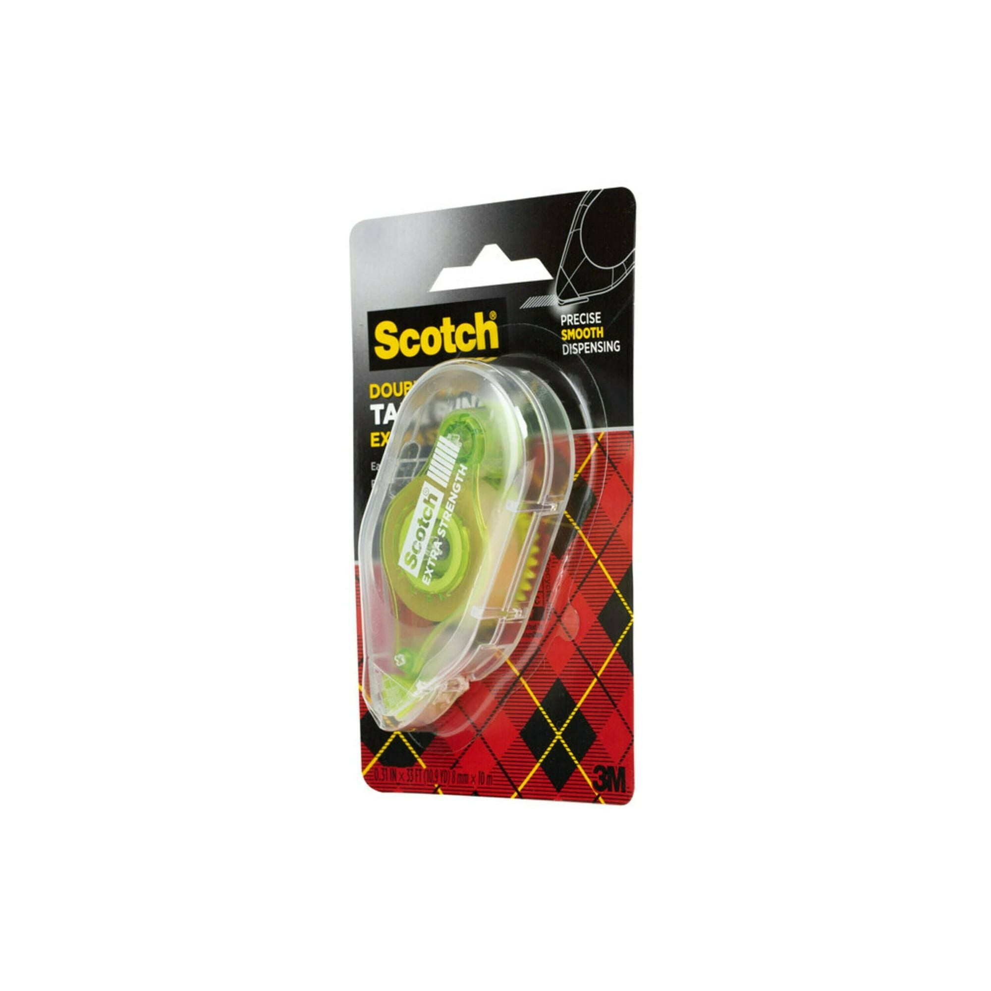 Scotch Adhesive Dot Roller Value Pack, Green Dispenser, .31 in x 16.3 yd, 4 Pack