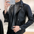 Mid-length leather jacket Pi-Mart
