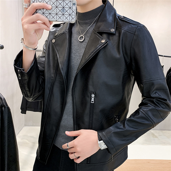 Mid-length leather jacket Pi-Mart