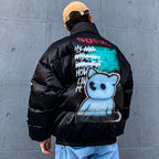 Graffiti bear printed cotton clothing men's bakery