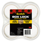 Scotch Box Lock Packaging Tape, Clear, 1.88 in. x 54.6 yd, 4 Rolls EasyOptionXY LLC