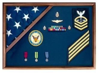 Medal Glass Display Case Shadow Box, Coast Guard Flag Display The Military Gift Store