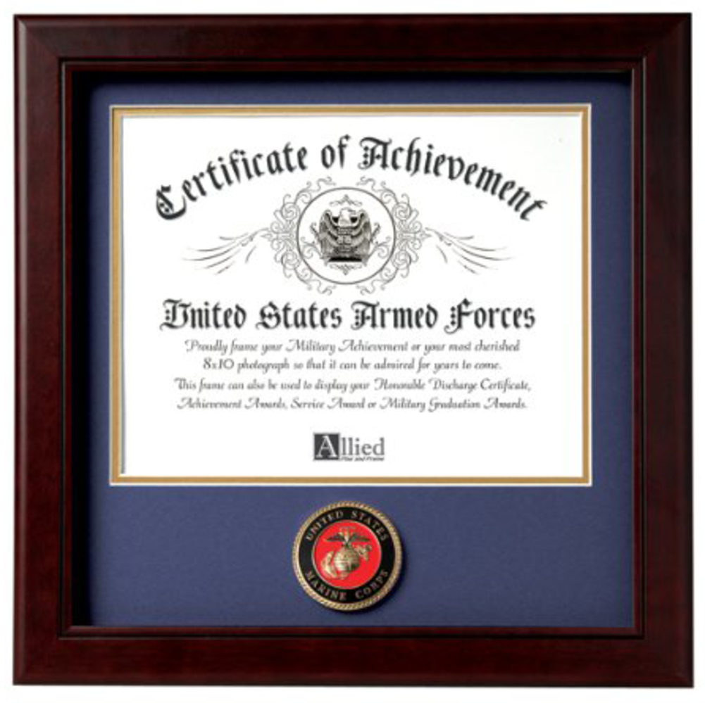 Flag Connections United States Marine Corps Certificate of Achievement Frame. The Military Gift Store