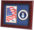 US Air Force Medallion Portrait Picture Frame - 4 x 6 Picture Opening. The Military Gift Store