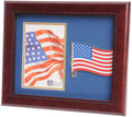 US American Flag Medallion Portrait Picture Frame - 4 x 6 Picture Opening. The Military Gift Store