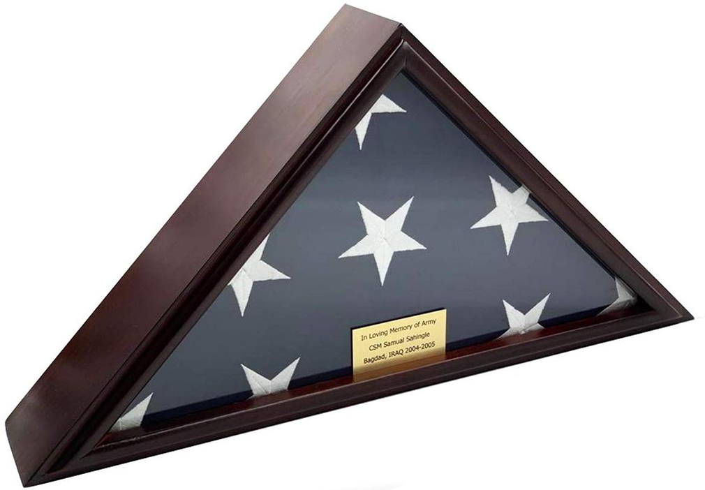 5x9 Burial/Funeral/Veteran Flag Elegant Display Case The Military Gift Store