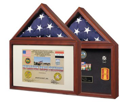 Capitol Flag Case with Certificate/Shadow Box – Holds 3’ x 5’ Flag The Military Gift Store