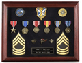 Shadow box Display Frame - 16 x 12” with Cherry Finish The Military Gift Store