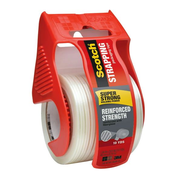 Scotch Reinforced Strength Shipping Strapping Tape, Clear, 1.88 in. x 360 in., 1 Dispenser EasyOptionXY LLC