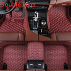 Fully Surrounded Car Leather Floor Mat Pad All Weather Protection Pi-Mart