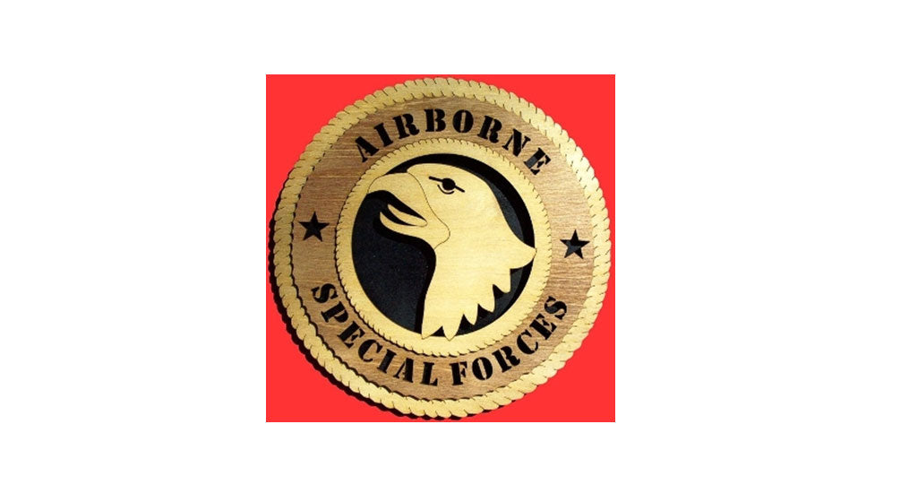 Airborne Wall Tributes 12” in diameter. The Military Gift Store