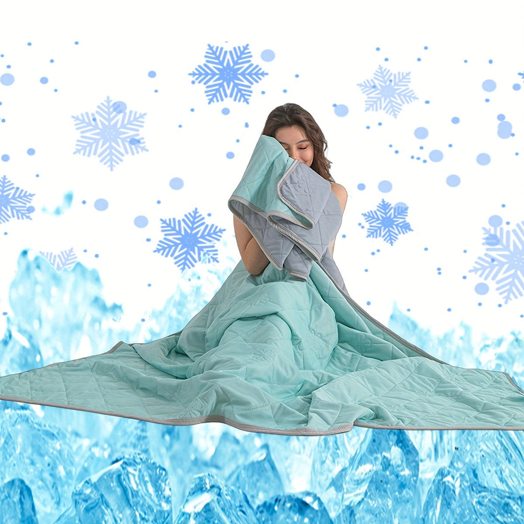 1pc Large Cooling Blanket - Soft, Breathable, Lightweight, Air Cooling Comforter for Hot Sleepers, Absorbs Heat, Smooth Cover for Ultimate Summer Sleep Lootquake LLC