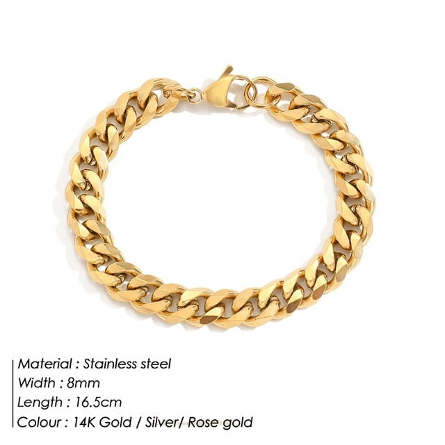 Curb Chain Stainless Steel Bracelet Pi-Mart