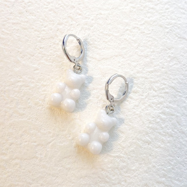 Cute Acrylic Gummy Bear Dangle Earrings Pi-Mart