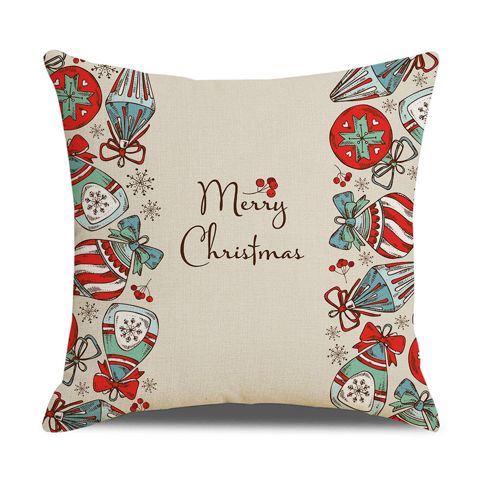 Santa Printed Cushion Sofa Cushion Home Furnishing Pi-Mart