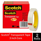 Scotch Transparent Tape, 3/4 in. x 2592 in., 2 Rolls EasyOptionXY LLC