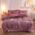 Luxury Thick Fleece Duvet Cover Queen King Winter Warm Bed Quilt Cover Pillowcase Fluffy Plush Shaggy Bedclothes Bedding Set Winter Body Keep Warm Pi-Mart