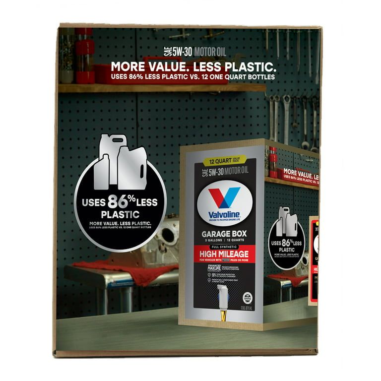Valvoline Full Synthetic High Mileage 5W-30 Motor Oil, 12 QT EasyOptionXY LLC