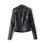 Slim European and American motorcycle leather jacket Pi-Mart