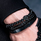 Leopard Head Set Mesh Pineapple Pearl Roman Bracelet Pi-Mart